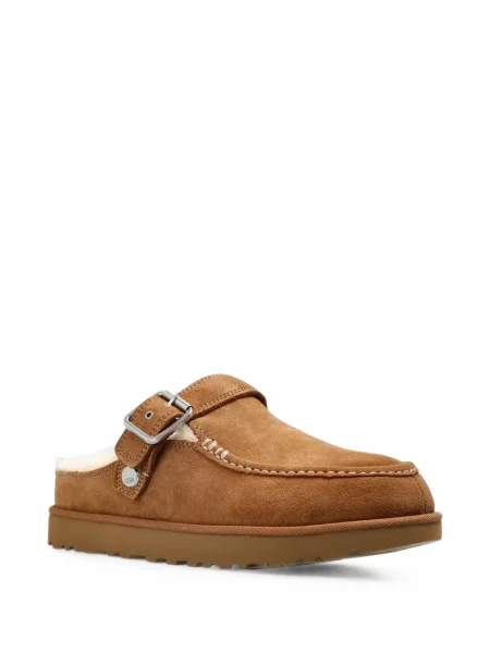 Papuci de casă Ugg din piele de căprioară maro