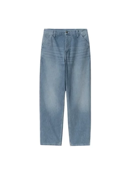 Jeansy straight leg Carhartt Wip niebieskie