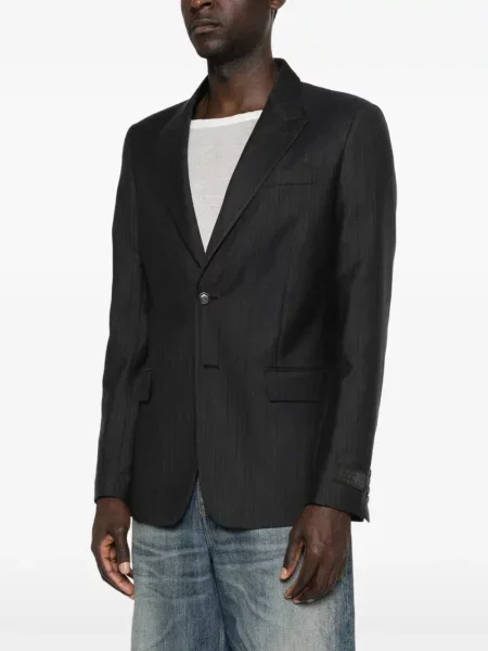 Едноредни блейзър Mm6 Maison Margiela сиво