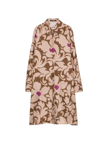 Lung rochie tip cămașă Luisa Cerano cu model floral cu imagine