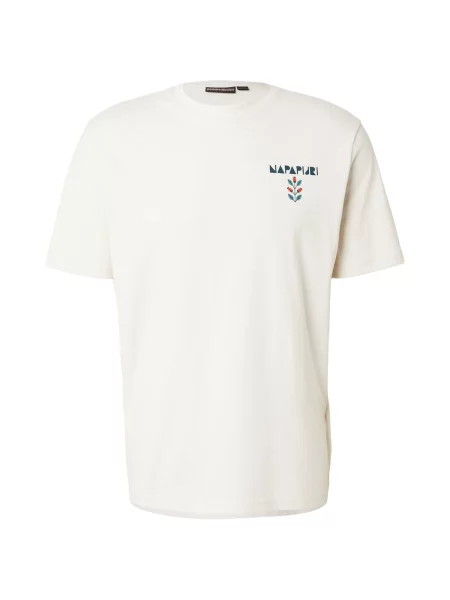 NAPAPIJRI Tricou S-SWHOL albastru deschis / verde pin / portocaliu închis alb