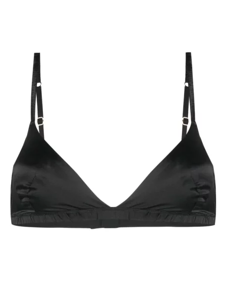 Sutien Maison Close de mătase negru