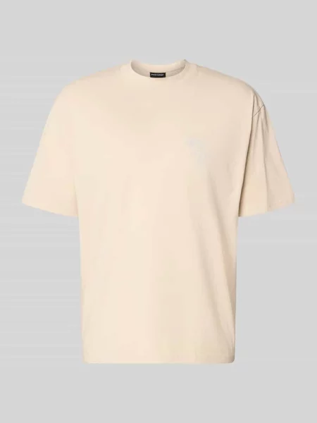 Oversized t-shirt z nadrukiem z logo model Nuevo' Pegador biała
