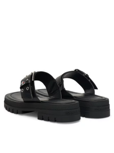 Tommy Jeans Šlepetės per pirštą Tjw Buckle Sandal juoda