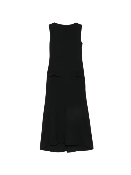 Rochie midi Rundholz fără mâneci negru