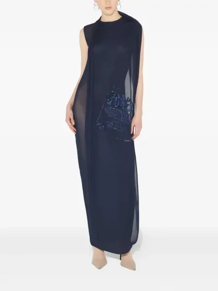 Rochie maxi Jean Paul Gaultier cu paiete albastru