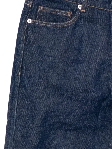 Sužene traperice sužene Maison Kitsuné pokrpan plava