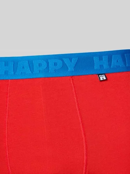 Majtki z elastycznym z logo w zestawie 3 szt. Happy Socks czarne