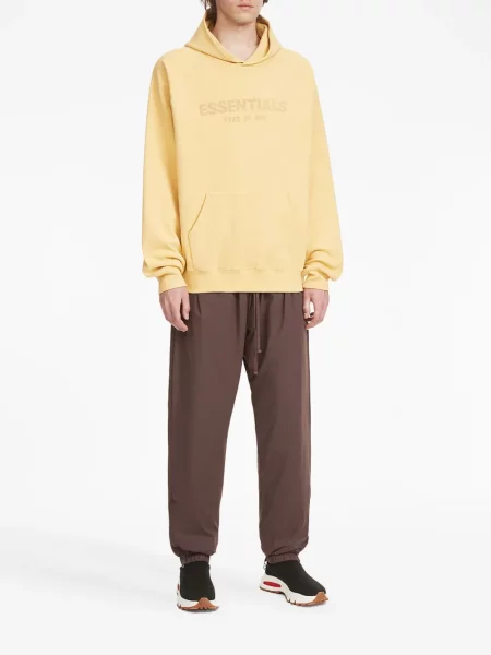 Суичър с качулка Fear Of God Essentials с принт жълто