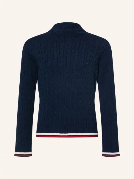 Tommy Hilfiger Svetry tmavě modrá / červená bílá