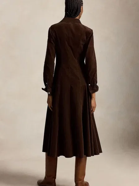 Polo Ralph Lauren rochie evazată cu maro