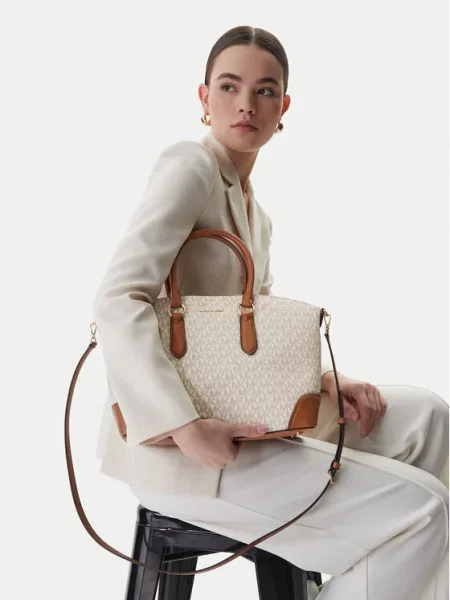 Дамска чанта MICHAEL Michael Kors Екрю