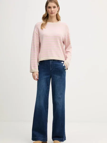 Barbour sweter z domieszką kaszmiru Rosie beżowy