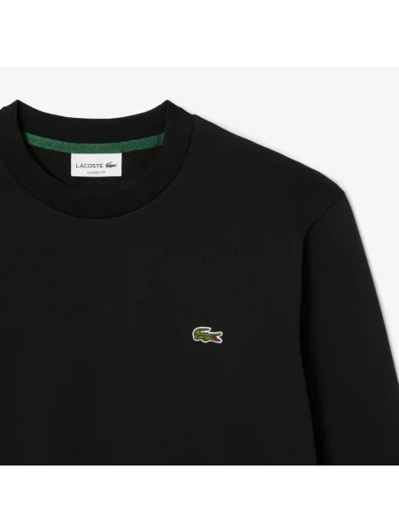 Lacoste Bluza Z Polaru Klasyczny Krój czarna