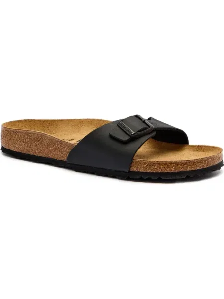 Birkenstock Șlapi Madrid cu adaos de piele negru