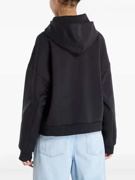 Суичър с качулка Adidas черно