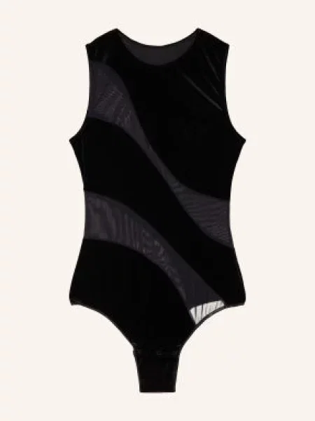 Undress Code String Body Se Sametem černá