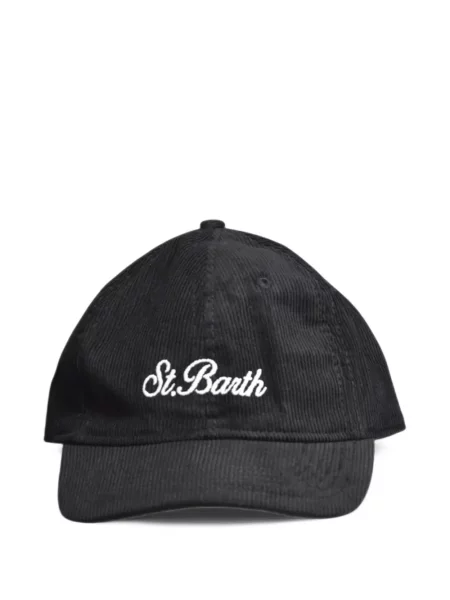 Șapcă Mc2 Saint Barth cu broderie de catifea cord negru