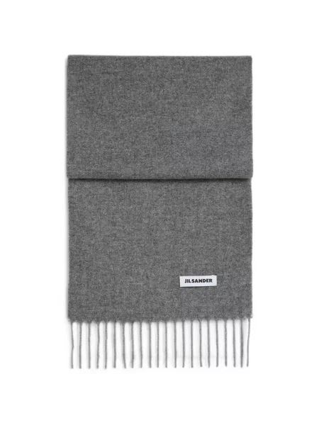 Fular Jil Sander de lână gri