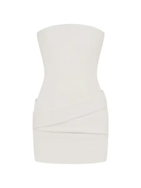 Sukienka mini Alex Perry drapowana bez ramiączek garniturowa