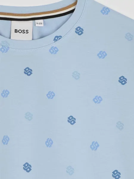 Детская футболка Boss голубая