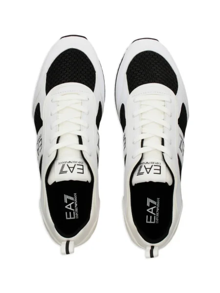 Sneakers Ea7 Emporio Armani με κορδόνια με δαντέλα λευκό