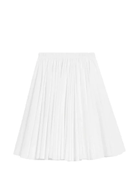 Fusta plisata Ami Paris plisată alb