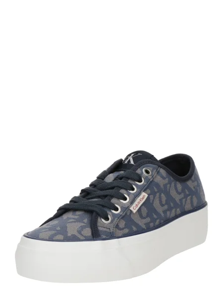Superge Calvin Klein Jeans Vulc Flatf Jacquard Mornarsko modra