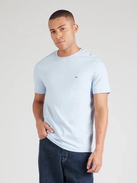 TOMMY HILFIGER Tričko ESS SEASONAL svetlomodrá modrá