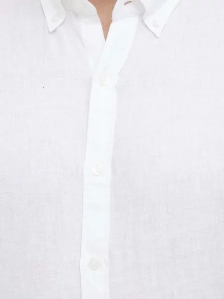 Сорочка з льону Michael Kors slim комір button-down білий