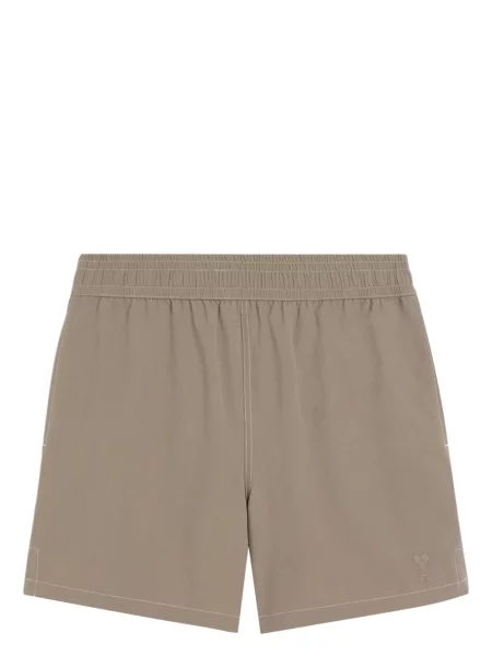 Slip de baie Ami Paris cu broderie gri