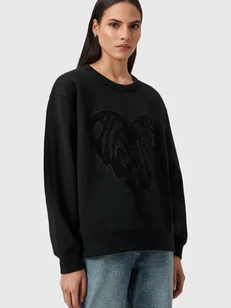 Суитшърт AllSaints Trip Piper Sweat Black L черно
