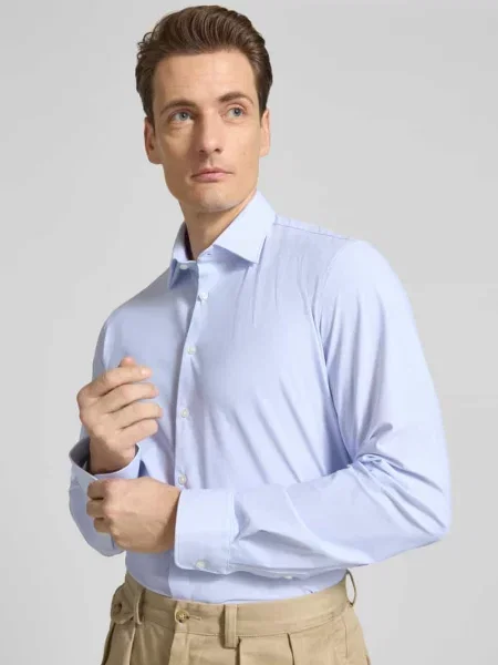 Koszula biznesowa Slim Fit z kołnierzykiem kent Jake*s błękitna