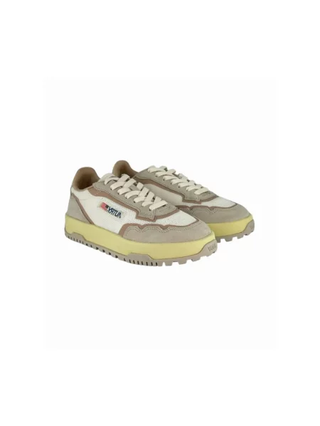 Wielobarwność golf sneakersy Autry zamszowe białe