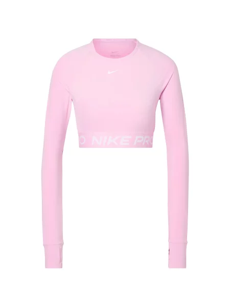 NIKE Tricou funcțional PRO roz deschis alb