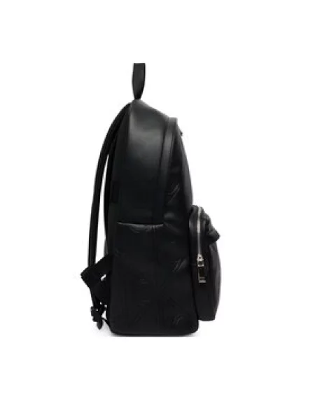 Kuprinės Calvin Klein Emblem Aop Emboss Round Backpack juoda