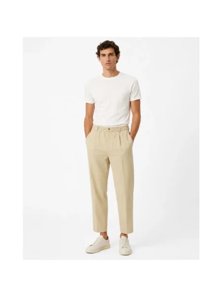 Spodnie Maison Kitsune beżowe