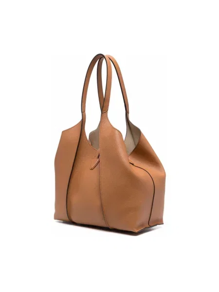 Shopperka Tod's skórzana brązowa