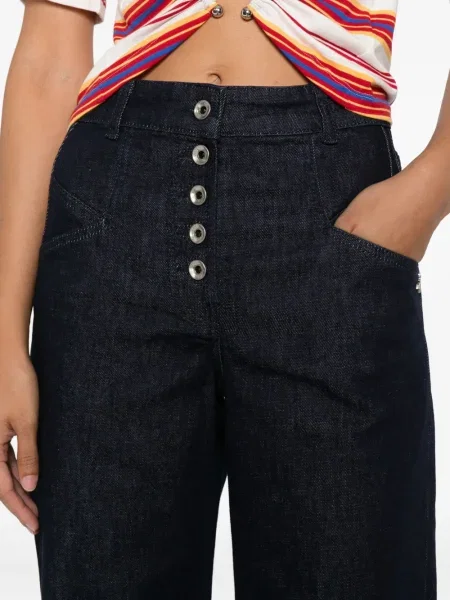 Blugi Patrizia Pepe cu 5 buzunare albastru