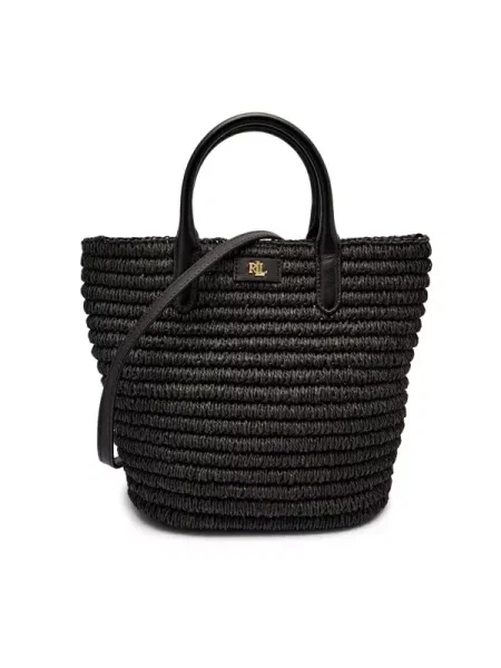 Rucsac Lauren Ralph Lauren din piele negru
