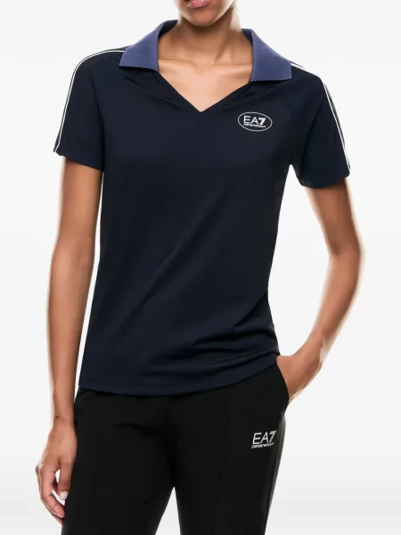 Tricou Ea7 Emporio Armani cu imagine cu decolteu în V albastru