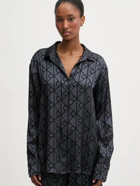 Горнище на пижама Calvin Klein Underwear сиво