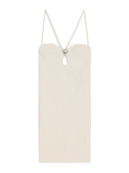 Bershka Šaty přírodní bílá
