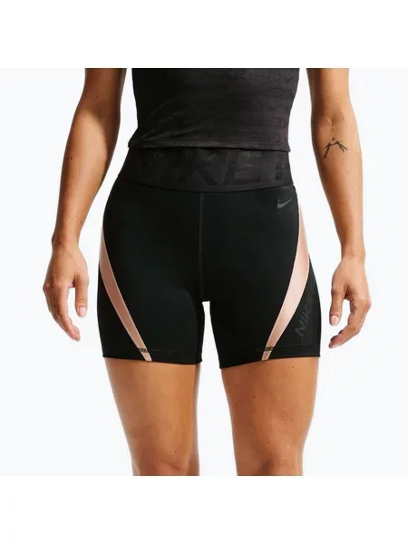 Pantaloni scurți de antrenament pentru femei Nike Pro Sculpt black/linen/black/black negru
