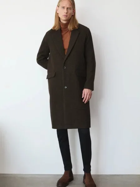 Medicine palton din lana maro