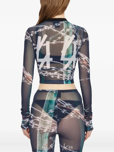 Дълго топ 44 Label Group от тюл черно