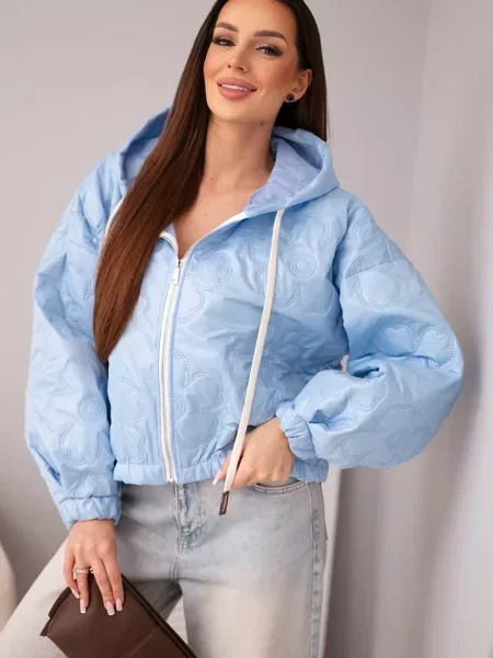 Geacă Kesi Włoski cu glugă albastru