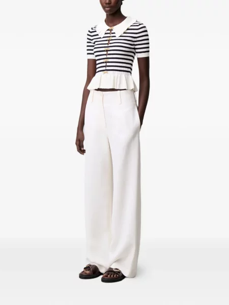 Bluza Claudie Pierlot w paski z falbankami