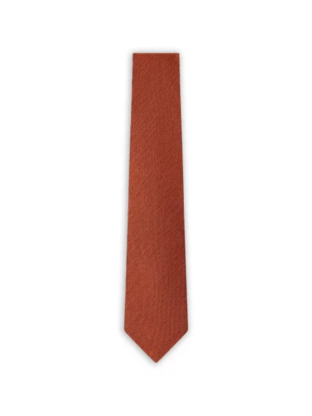 Cravată Hackett London din țesătură twill portocaliu