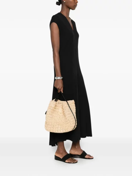 Rochie midi Toteme cu decolteu în V negru